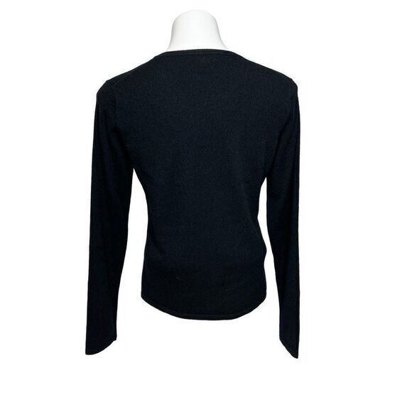 LXRI black crew neck cashmere sweater size M - Picture 6 of 8